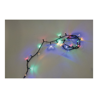 Light chain with 180 LEDs Ø5mm IP44 plug for outdoor 4x connectable - Material: 8 programs with memory function 5m supply cable - Color: green/multi - Size: 900cm