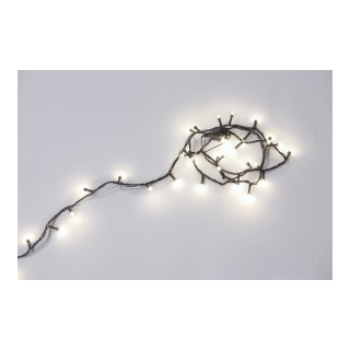 Light chain 100 LEDs Ø 8mm IP44 plug for outdoor 5x connectable - Material: 8 programs with memory function 5m supply cable - Color: green/warm white - Size: 600cm
