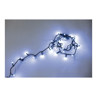 Light chain 100 LEDs Ø 8mm IP44 plug for outdoor 5x connectable - Material: 8 programs with memory function 5m supply cable - Color: green/cold white - Size: 600cm