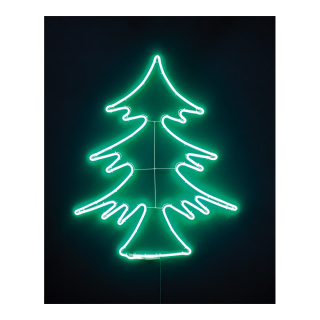 Figure au néon "Arbre de Noël" 230V IP44 15m câble d´amorce Lampe LED avec prise Color: vert Size: 66x82cm