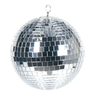 Mirror ball styrofoam with glass discs     Size: 1,000g, Ø 25cm    Color: silver