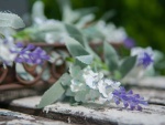 EUROPALMS Flowering Garland, artificial, white, 180cm