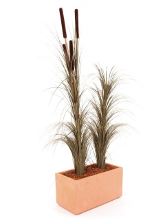 EUROPALMS Reed grass, khaki, artificial,  127cm