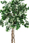 EUROPALMS Bougainvillea, Kunstpflanze, weiß, 150cm