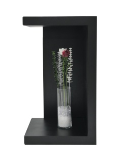 Kristallrose, Kunstblume, weiß, 81cm 12x