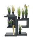 EUROPALMS Lavendel, Kunstpflanze, cremefarben, im Dekotopf, 45cm