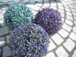 EUROPALMS Grass ball, artificial,   violet, 22cm