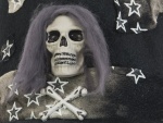EUROPALMS Halloween Kostüm Zylinder mit Totenkopf