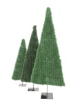 EUROPALMS Fir tree, flat, dark green, 150cm