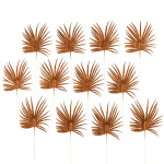 Glitter Zweig Palm 10 Stück Farbe: Kupfer Größe: 40x22