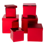 Geschenkboxenset 3 Stück Octa Farbe: rot glänzend und...