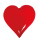 Herz 3D, aus Styropor     Groesse: 20x20x6cm    Farbe: rot     #
