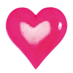 Herz 3D, aus Styropor     Groesse: 20x20x6cm - Farbe: pink #