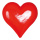 Coeur 3D, mousse synthétique     Taille: 40x40x10cm    Color: rouge