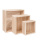 Holzpräsenter im 3er-Set, ineinander passend, mit Boden     Groesse: 45x45x18cm, 35x35x15cm, 25x25x10cm - Farbe: natur #