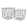 Metal baskets set of 2 - Material: square - Color: black/grey - Size: 27x27x28cm X 305x305x31cm
