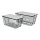 Metal baskets set of 2 - Material: rectangular - Color: black/grey - Size: 395x265x215cm X 345x22x175cm