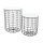 Metal baskets set of 2 - Material: round - Color: black/grey - Size: 305x305x36cm + 355x355x44cm
