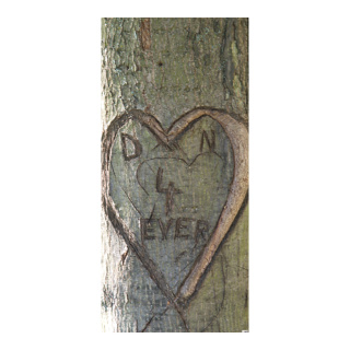 Motif imprimé Love Tree papier  Color: brun Size: 180x90cm