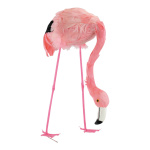 Flamingo Kopf gesenkt, Kunststoff mit Federn Größe:38cm...