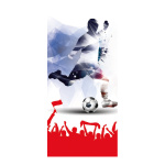 Banner »Football 2« fabric 180x90cm Color: white/red