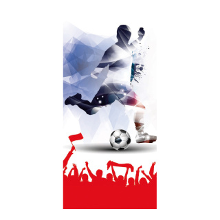 Banner "Football 2" paper - Material:  - Color: white/red - Size: 180x90cm