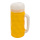 Chope à bière 3D mousse synthétique Color: or/blanc Size: 35x20x145cm