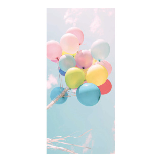 Motivdruck "Luftballons", Papier, Größe: 180x90cm Farbe: blau/pink   #