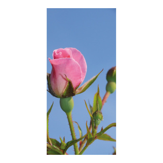 Motif imprimé "Pink Rose" tissu  Color: bleu Size: 180x90cm