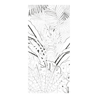 Banner "Graphic Jungle" fabric - Material:  - Color: white - Size: 180x90cm
