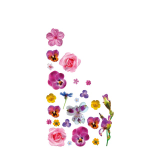 Motif imprimé  "Flower" papier  Color: coloré Size: 180x90cm