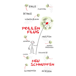 Banner "Pollen" paper - Material:  - Color: white/mulitcoloured - Size: 180x90cm
