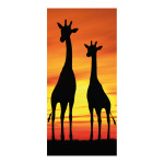 Motivdruck Giraffe, Papier, Größe: 180x90cm Farbe: orange...