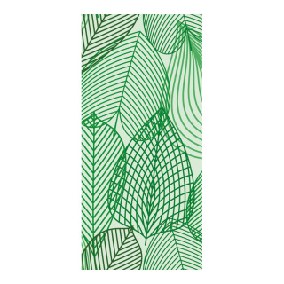Banner "Leaves" paper - Material:  - Color: green - Size: 180x90cm