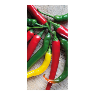 Banner "Hot Chilis" fabric - Material:  - Color: multicoloured - Size: 180x90cm