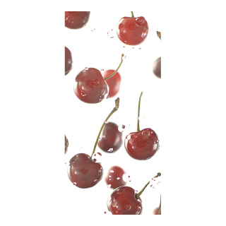 Banner "Cherries"  - Material: made of paper - Color: white/red - Size: 180x90cm