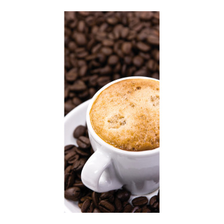 Banner "Espresso" fabric - Material:  - Color: brown/white - Size: 180x90cm