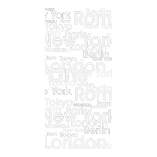 Banner "Typo-Town" paper - Material:  - Color: grey - Size: 180x90cm