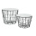 Metal baskets set of 2 - Material: round - Color: black/grey - Size: 34x34x29cm X 28x28x21cm