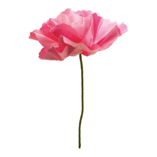 Tête de pivoine en mousse, avec tige     Taille: Ø 50cm    Color: rose