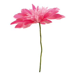 Dahlienkopf aus Schaumstoff, mit Stängel     Groesse: Ø50cm - Farbe: pink
