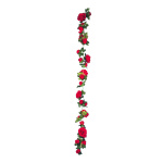 Rosengirlande, 24-fach, Größe: 180cm Farbe: rot