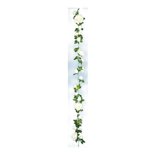 Rose garland 24-fold - Material:  - Color: white - Size: 180cm