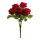 Rosenstrauß mit 7 Rosenköpfen     Groesse: 40cm    Farbe: rot/grün