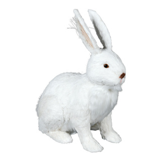 Hase sitzend     Groesse: 30cm - Farbe: weiss