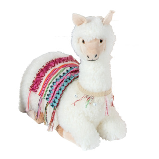 Lama lying - Material:  - Color: white - Size: 45cm