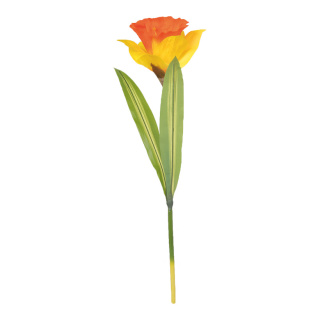 Narcisse géante Ø 40cm tête florale     Taille: 118cm, Ø40cm    Color: orange/vert