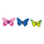 Papillons 3 fois avec fil métallique Color: multicolor Size: 30cm