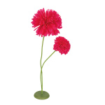 Paper flower, with stand, with 2 flower heads, Size:;86cm...
