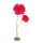 Fleur en papier avec support 2 têtes de fleur Color: rouge Size: 86cm